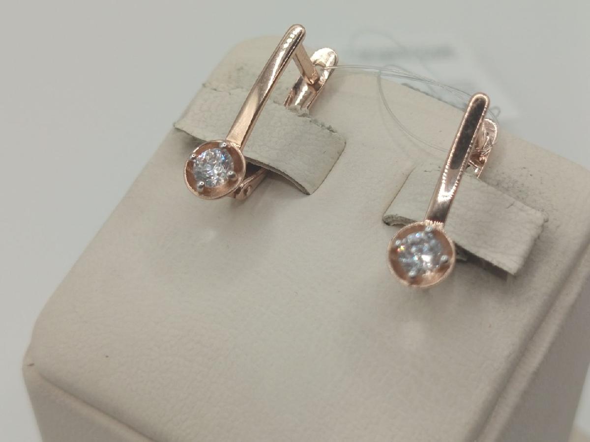 СЕРЬГИ С КАМНЕМ (Au 585)