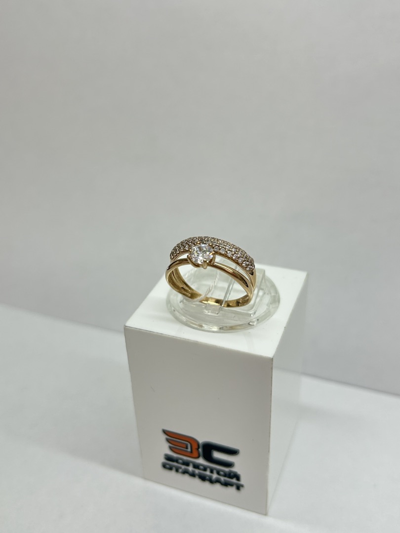 КОЛЬЦО С КАМНЯМИ (Au 585)