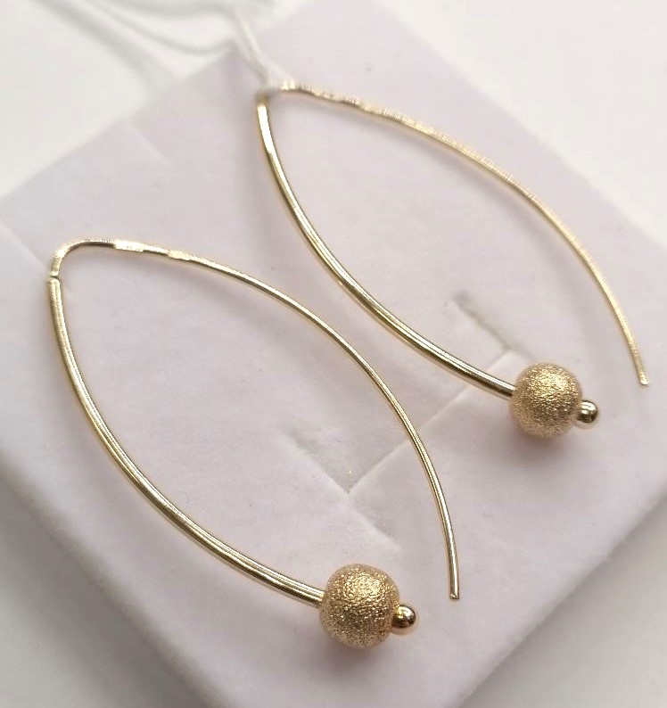 СБКМ585 СЕРЬГИ БЕЗ КАМНЯ (Au 585)