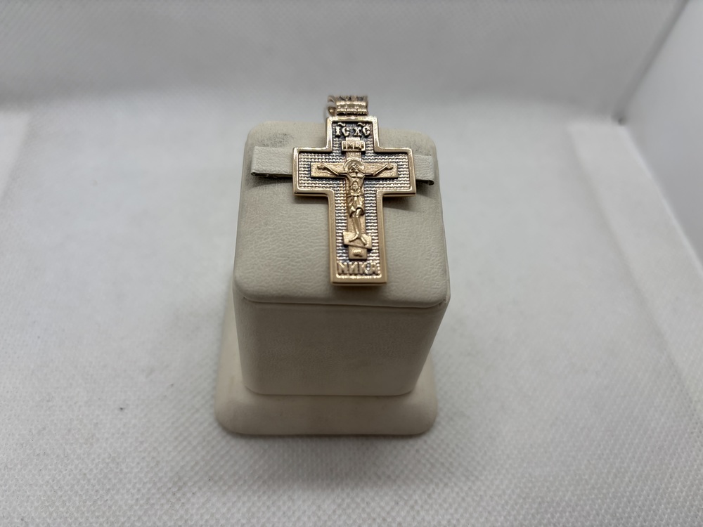 ПОДВЕСКА КРЕСТ БЕЗ КАМНЯ (Au 585)