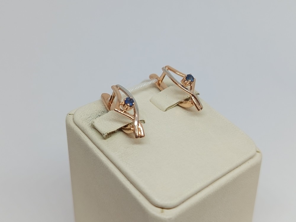 СЕРЬГИ С КАМНЕМ (Au 585)