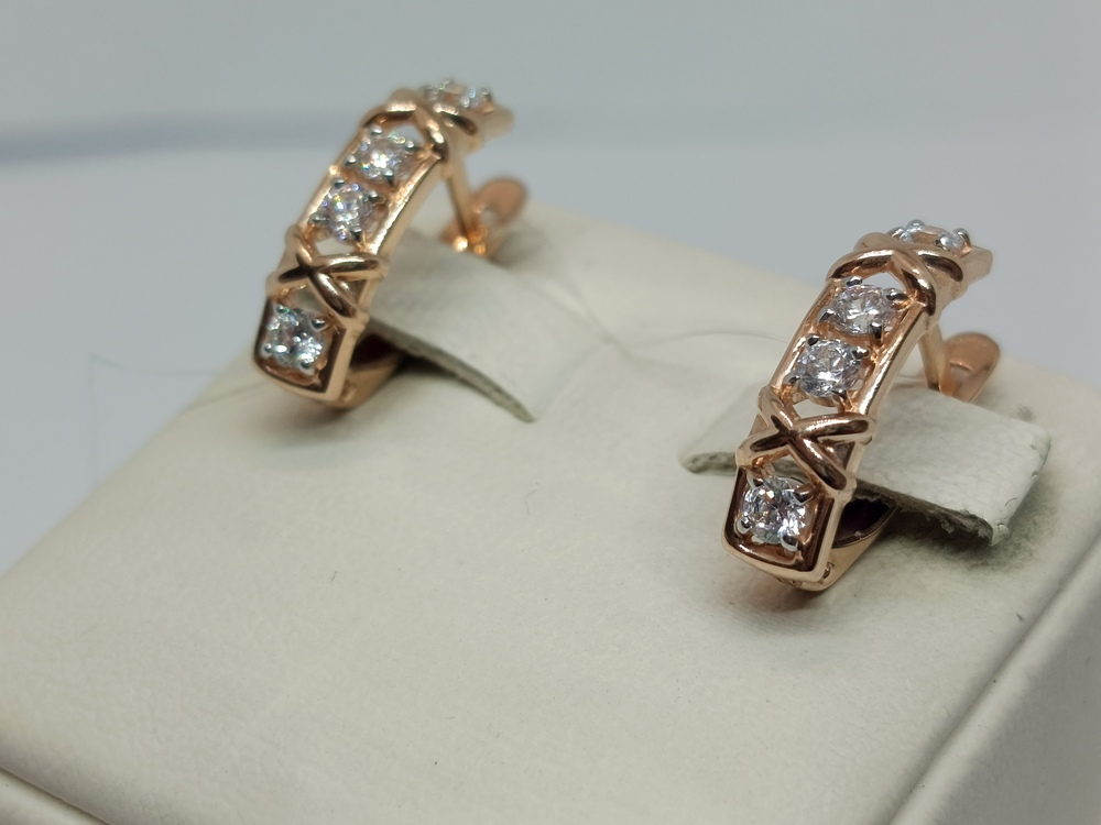 СЕРЬГИ С КАМНЯМИ (Au 585)