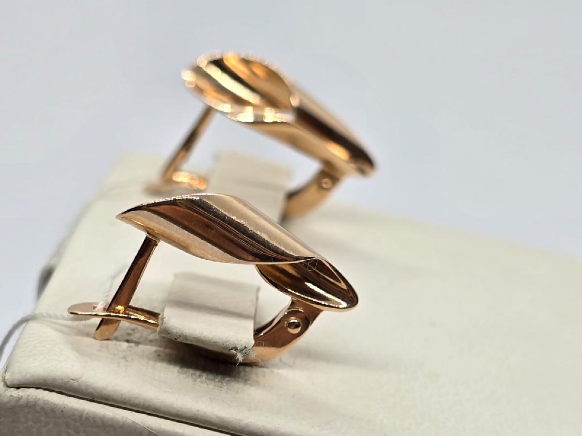 СБКМ585 СЕРЬГИ БЕЗ КАМНЯ (Au 585)