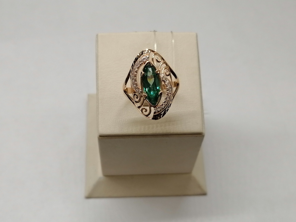 КОЛЬЦО С КАМНЯМИ (Au 585)