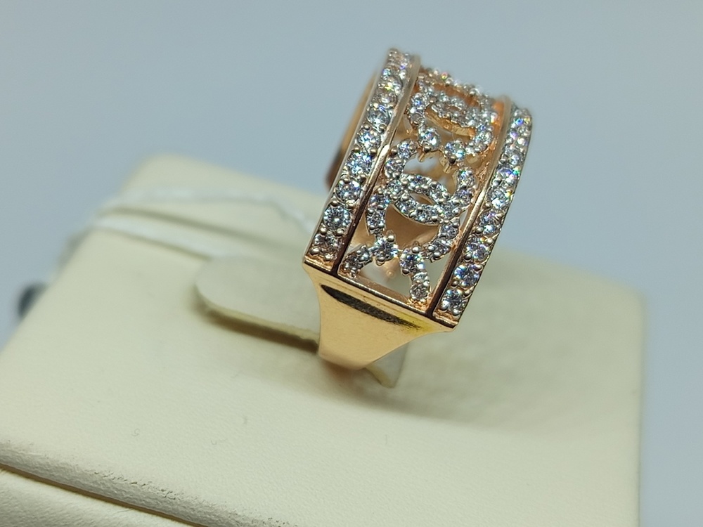 КОЛЬЦО С КАМНЯМИ (Au 585)