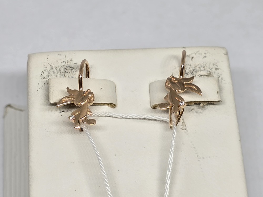 СЕРЬГИ С КАМНЕМ (Au 585)