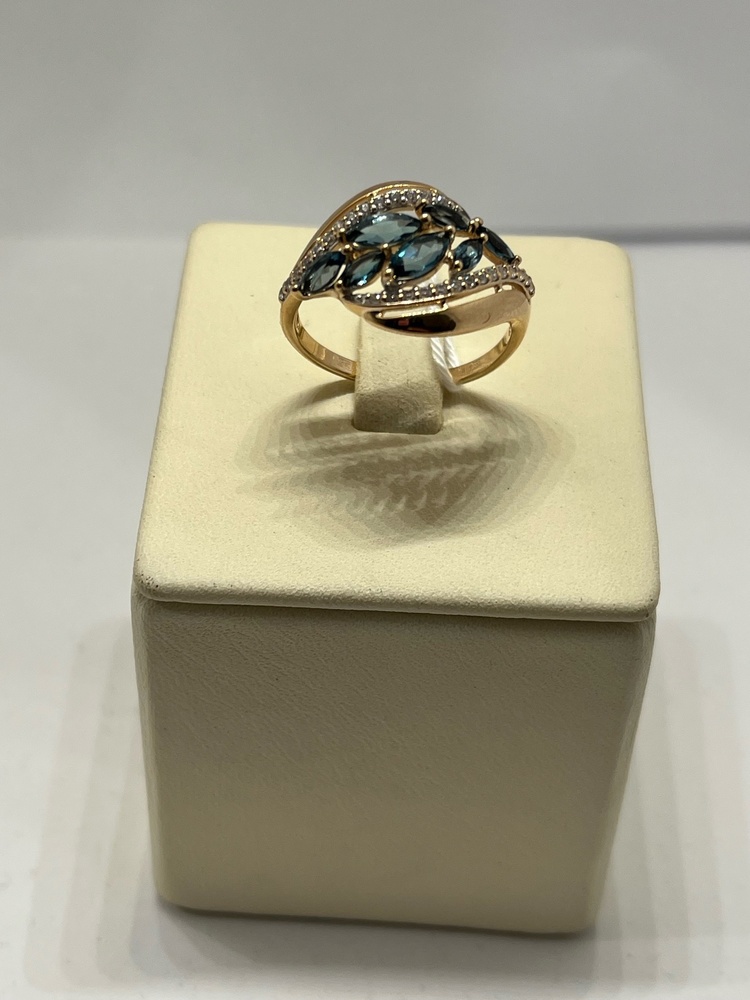 КОЛКМИ585 КОЛЬЦО С КАМНЯМИ (Au 585)