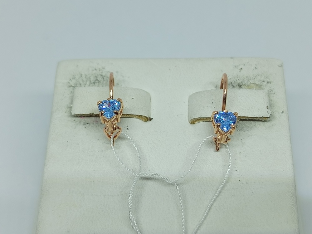 СЕРЬГИ С КАМНЕМ (Au 585)