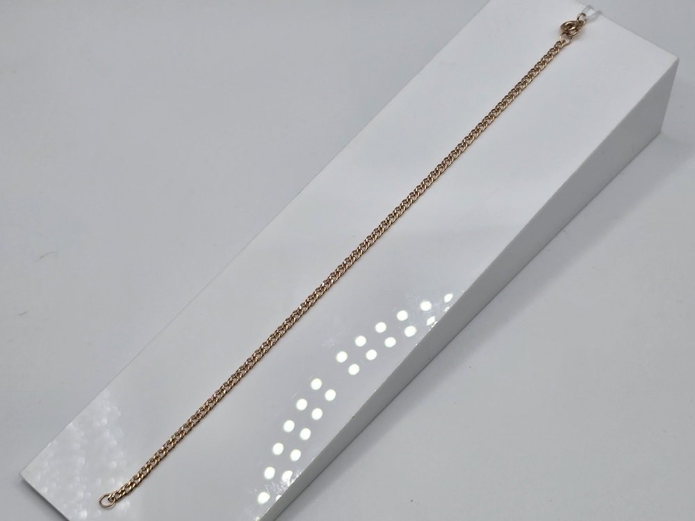 БРАСЛЕТ ПУСТОТЕЛЫЙ Ромб двойной Au 585