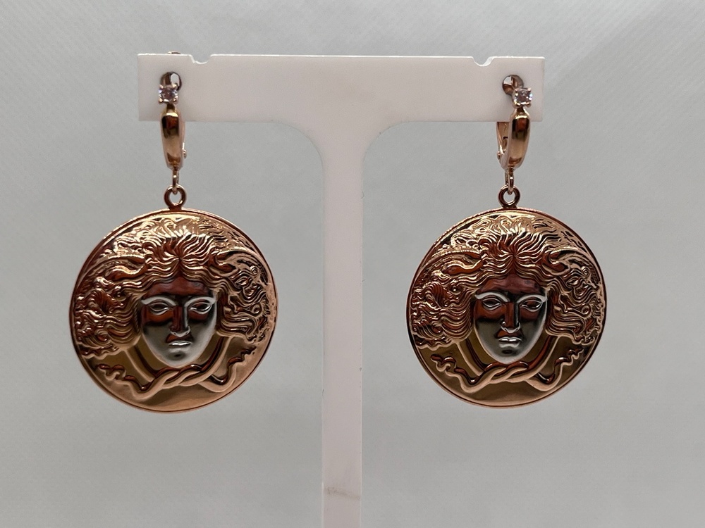 СКМ585 СЕРЬГИ С КАМНЕМ (Au 585)