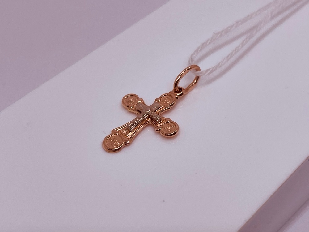 ПОДКБК585 ПОДВЕСКА КРЕСТ БЕЗ КАМНЯ (Au 585)