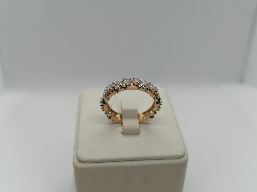 КОЛЬЦО С КАМНЯМИ (Au 585)