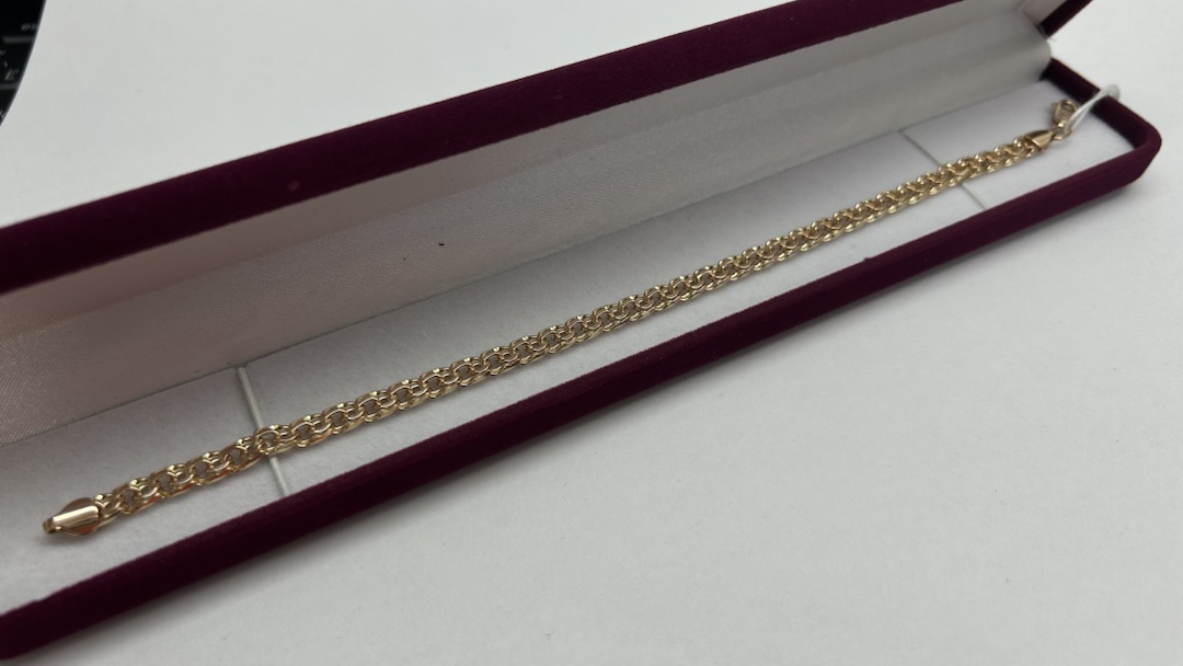 БЛБ585 БРАСЛЕТ ПОЛНОВЕСНЫЙ Бисмарк (Au 585)