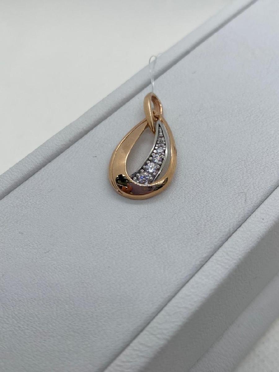 01-318003 ПОДВЕСКА С КАМНЯМИ (Au 585)