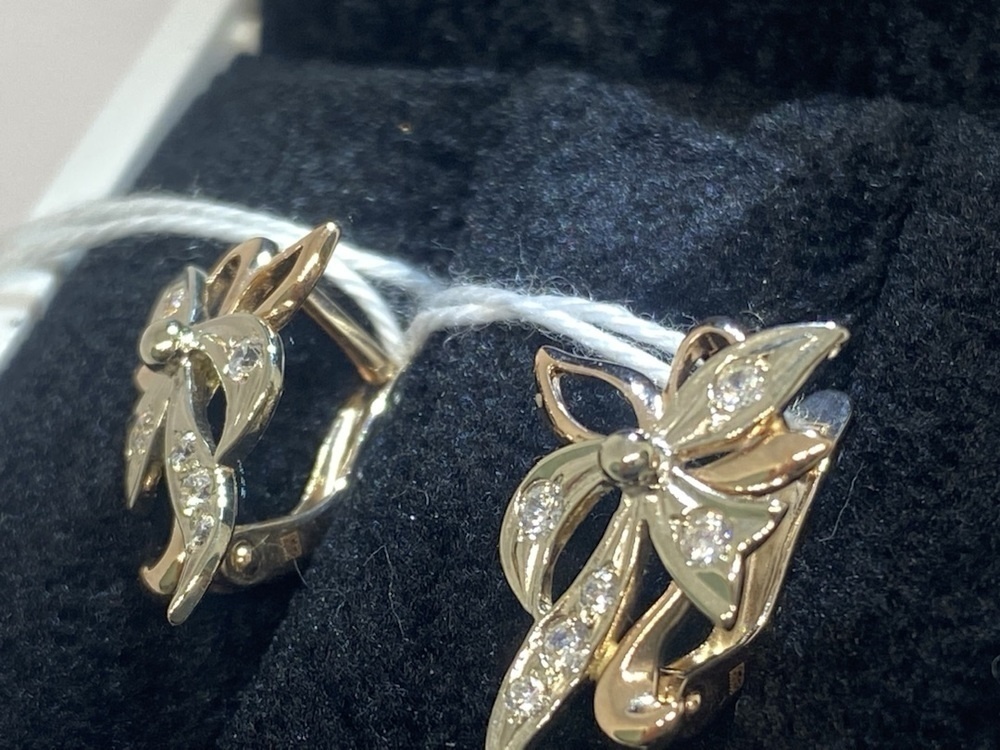 СЕРЬГИ С КАМНЯМИ (Au 585)