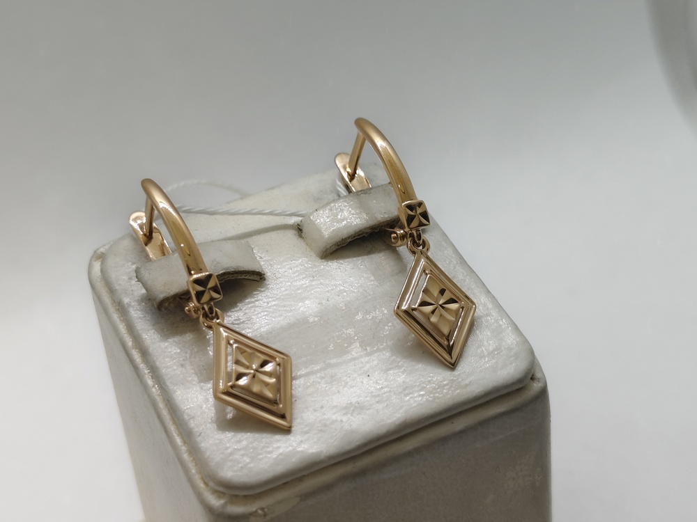 СБКМ585 СЕРЬГИ БЕЗ КАМНЯ (Au 585)