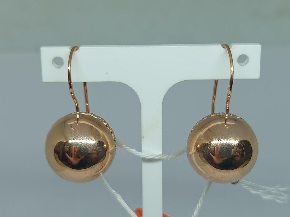 СБКМ585 СЕРЬГИ БЕЗ КАМНЯ (Au 585)