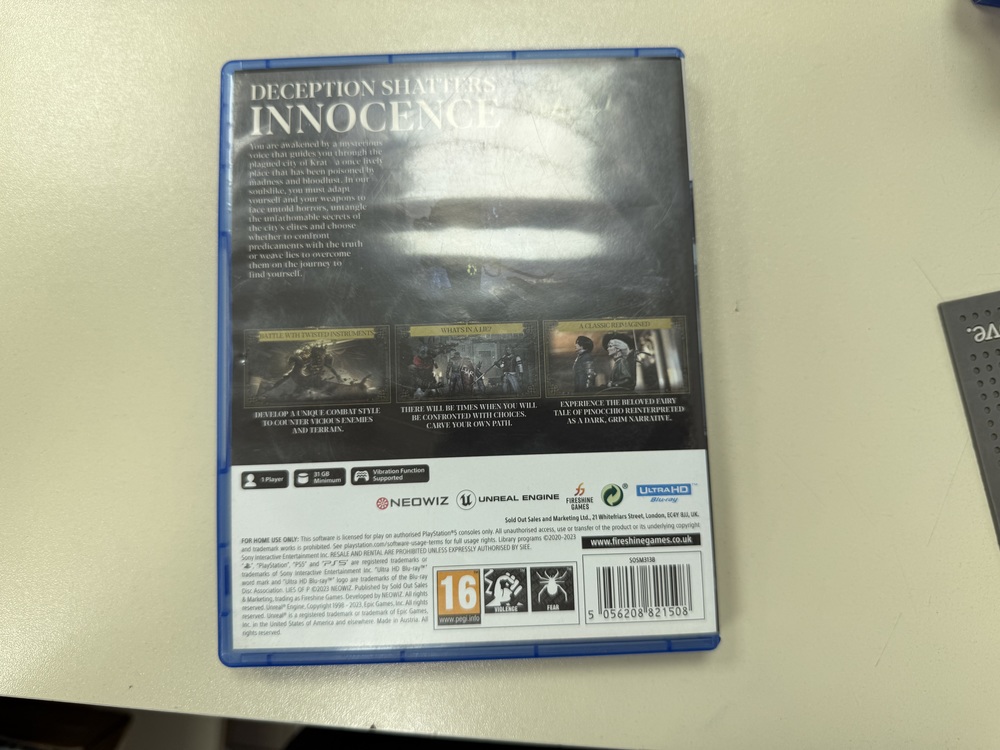 Игра Playstation 5 Lies of P