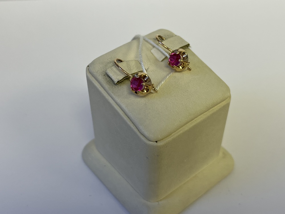 СЕРЬГИ С КАМНЕМ (Au 583)