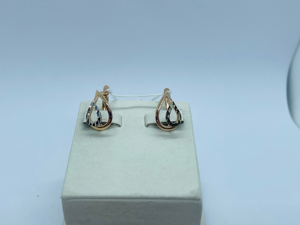 СБКМ585 СЕРЬГИ БЕЗ КАМНЯ (Au 585)