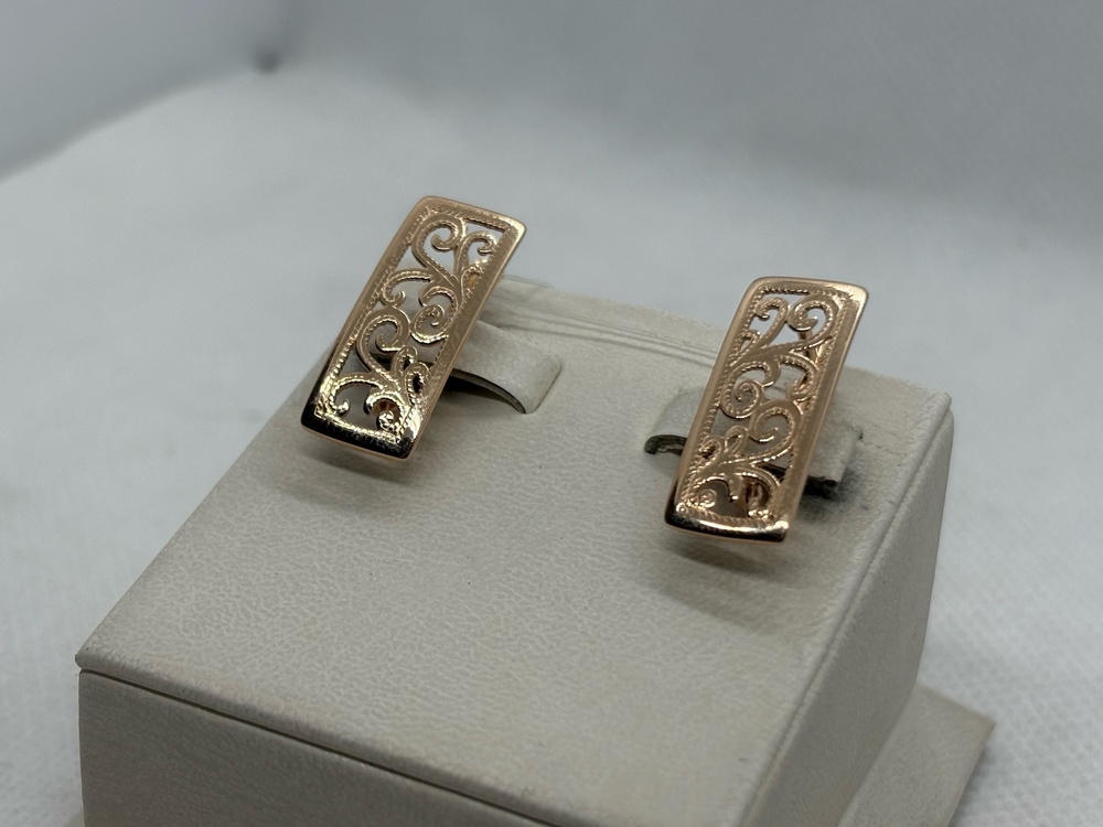 СЕРЬГИ БЕЗ КАМНЯ (Au 585)