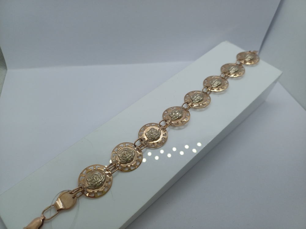 БРАСЛЕТ ПУСТОТЕЛЫЙ Фантазия (Au 585)