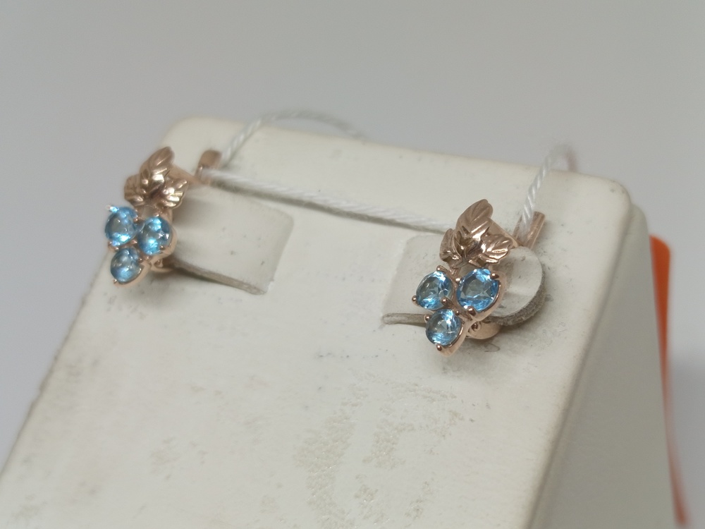 СКМИ585 СЕРЬГИ С КАМНЯМИ (Au 585)