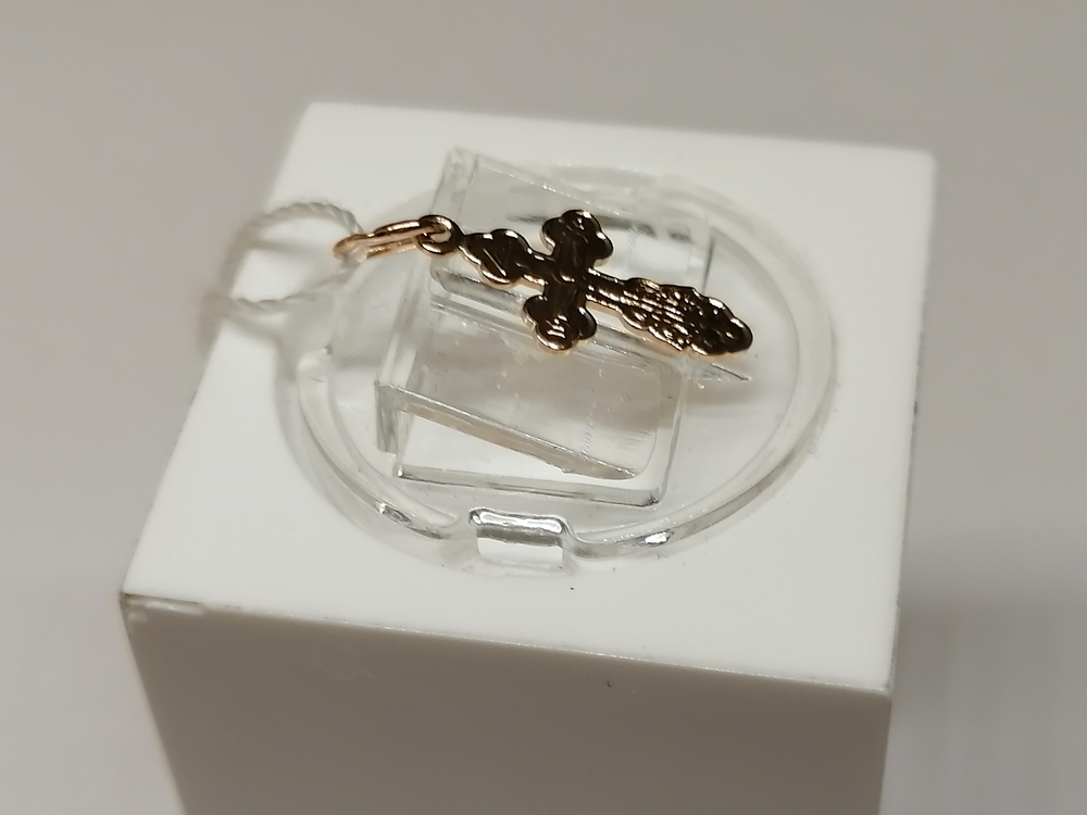 ПОДВЕСКА КРЕСТ БЕЗ КАМНЯ (Au 585)