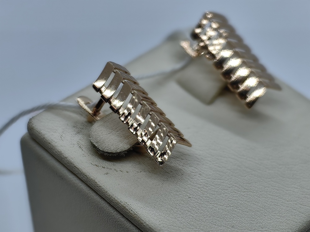 СБКМ585 СЕРЬГИ БЕЗ КАМНЯ (Au 585)