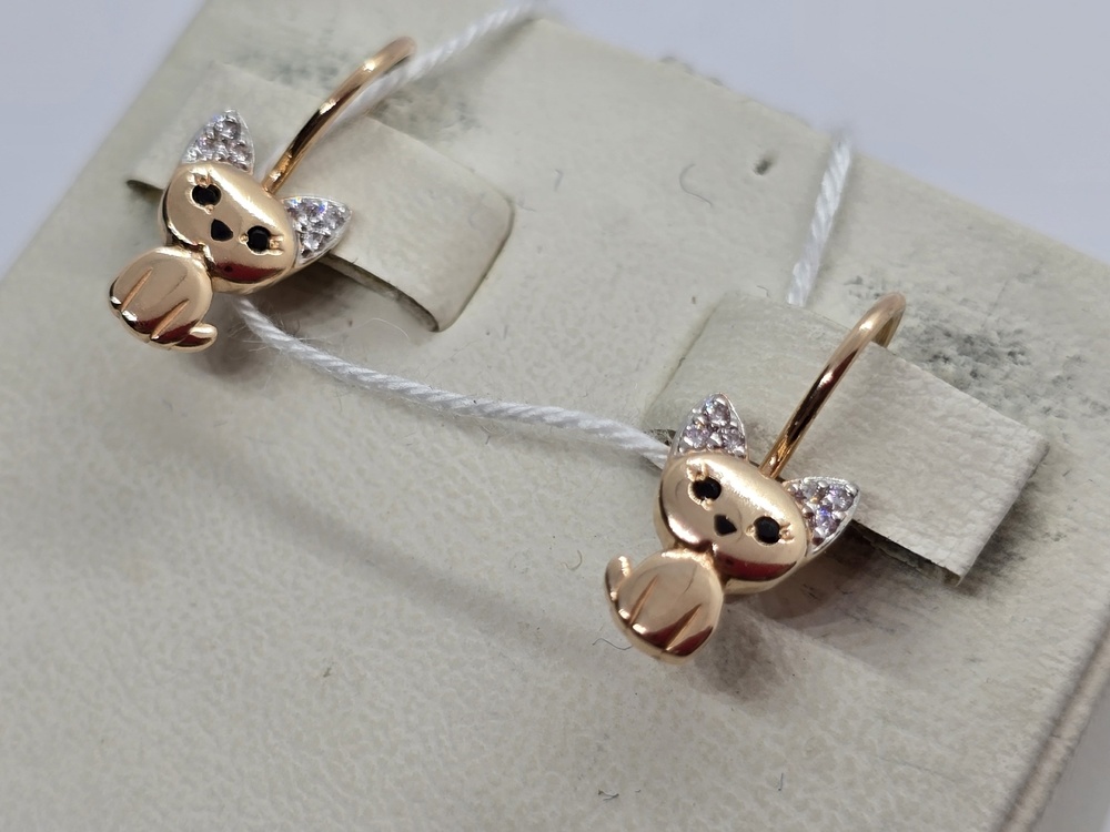 СЕРЬГИ С КАМНЯМИ (Au 585)