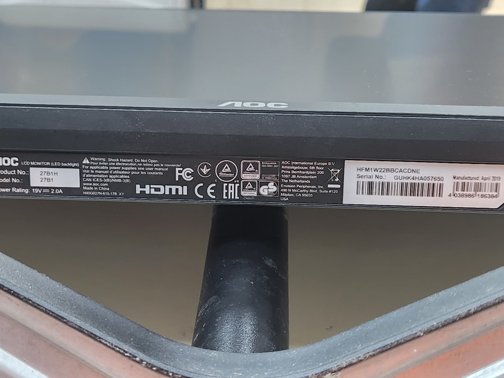 Монитор AOC 27B1H