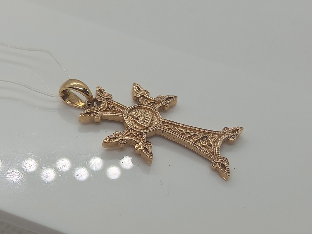 1983Л ПОДВЕСКА КРЕСТ без камня (Au 585)