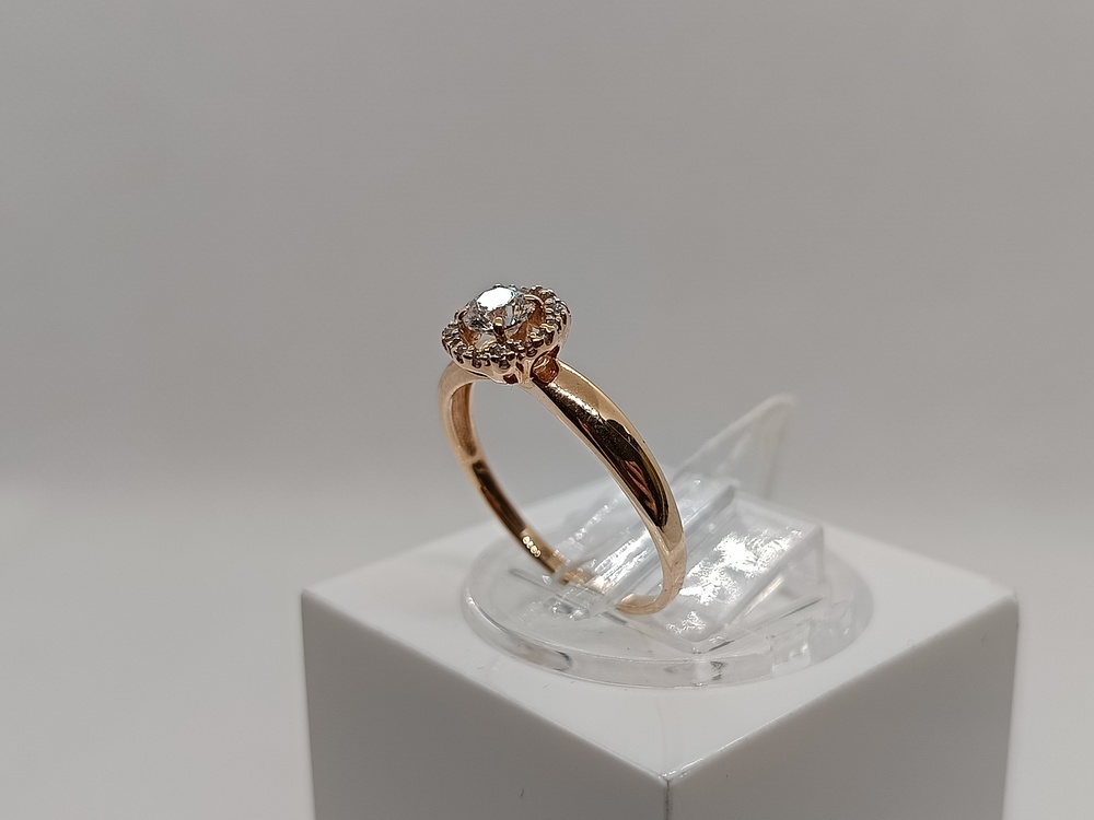 КОЛЬЦО С КАМНЯМИ (Au 585)