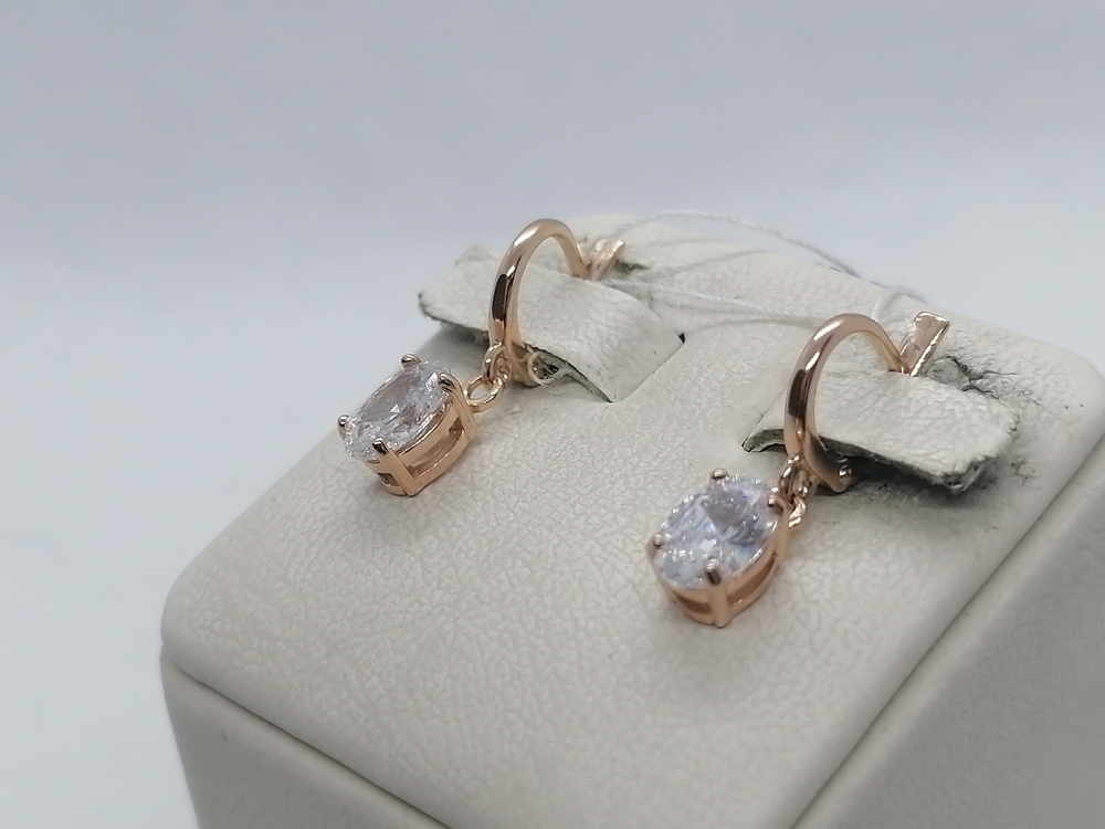 СЕРЬГИ С КАМНЕМ (Au 585)