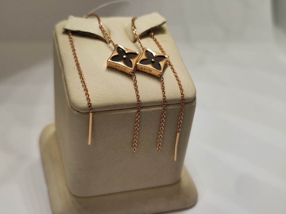 СЕРЬГИ ПРОДЕВКИ с камнем (Au 585)