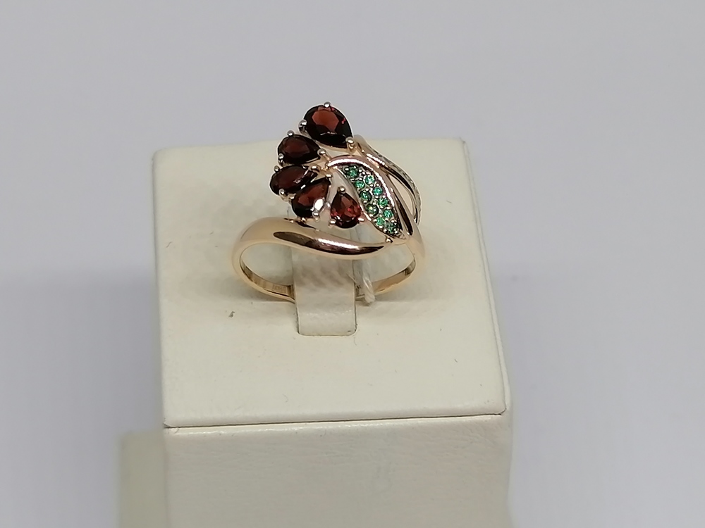 КОЛКМИ585 КОЛЬЦО С КАМНЯМИ (Au 585)