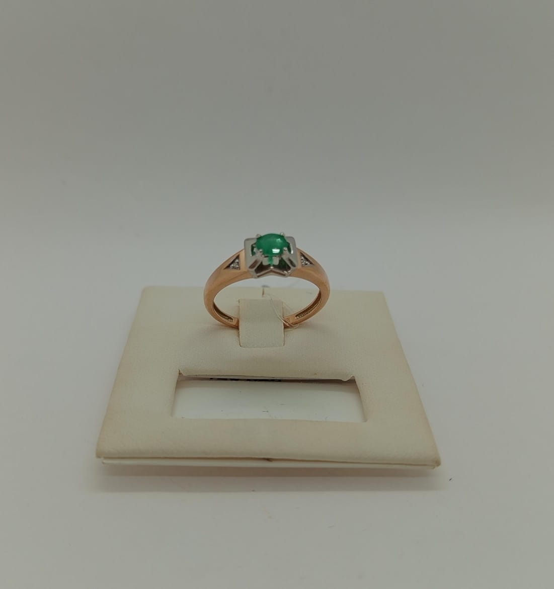 КОЛЬЦО Бриллиант, изумруд (Au 585)