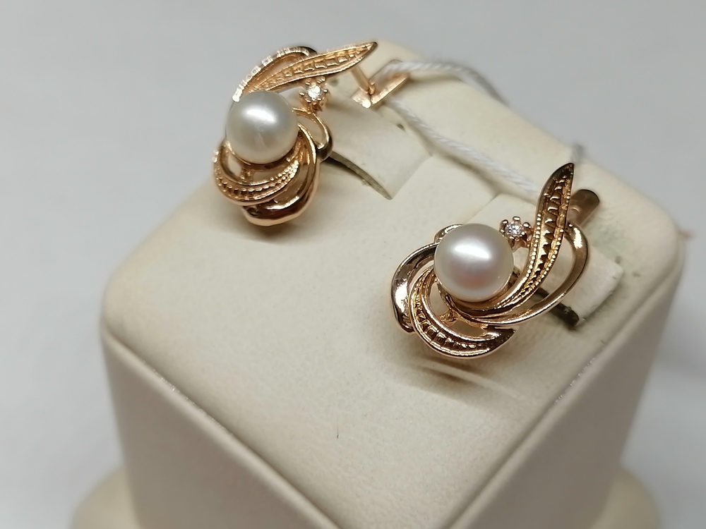 СКМИ585 СЕРЬГИ С КАМНЯМИ (Au 585)