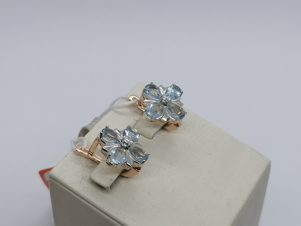 СКМИ585 СЕРЬГИ С КАМНЯМИ (Au 585)