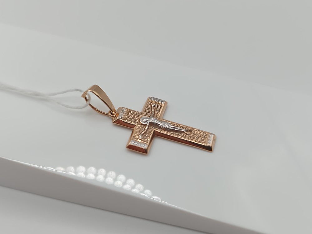 ПОДКБК585 ПОДВЕСКА КРЕСТ БЕЗ КАМНЯ (Au 585)
