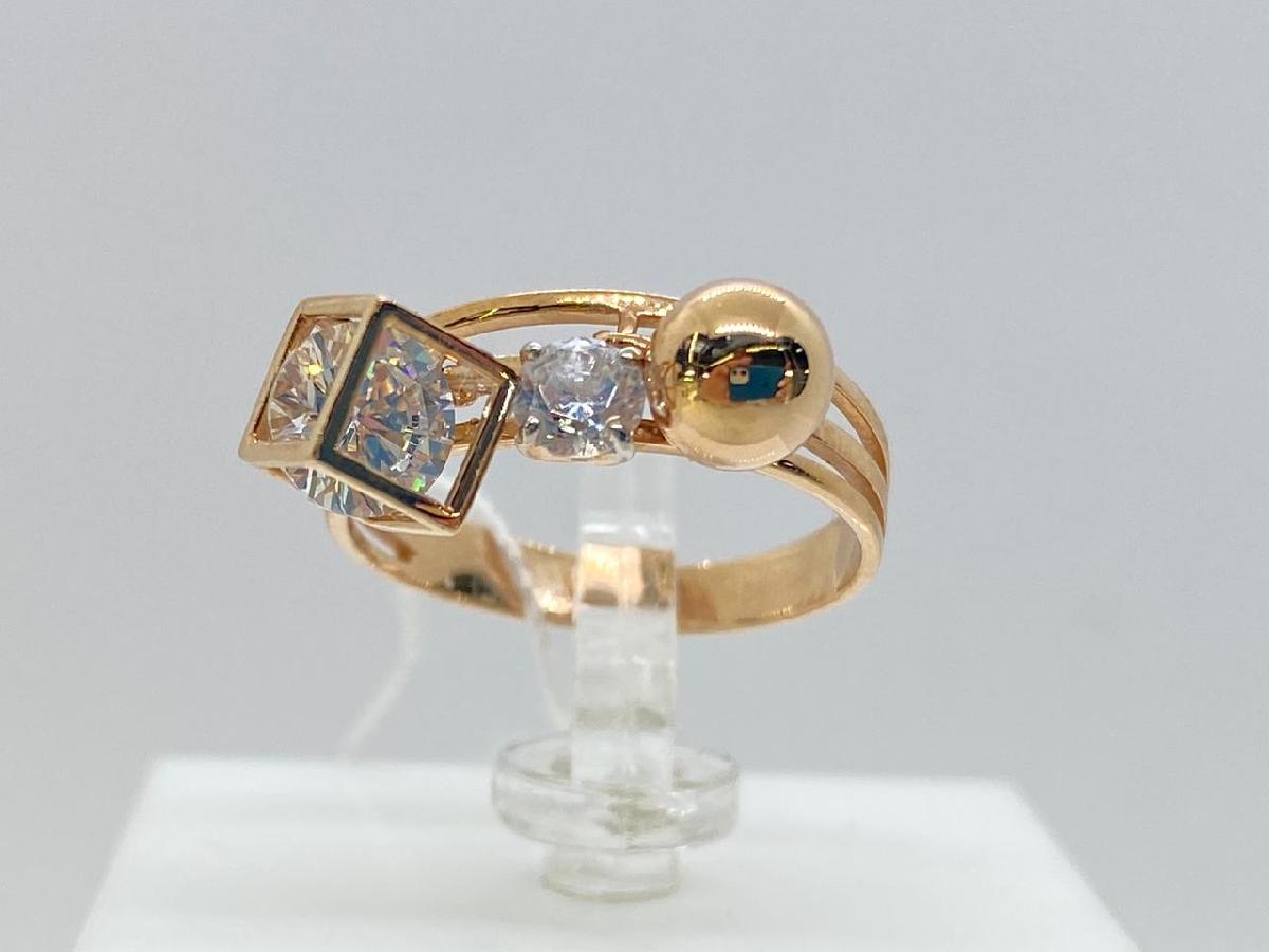 КОЛЬЦО С КАМНЯМИ (Au 585)