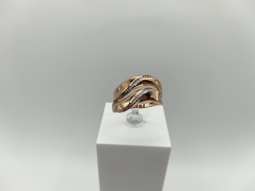 КОЛЬЦО С КАМНЯМИ (Au 585)