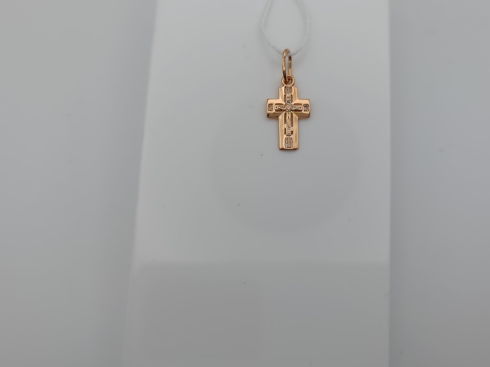ПОДВЕСКА КРЕСТ БЕЗ КАМНЯ (Au 585)