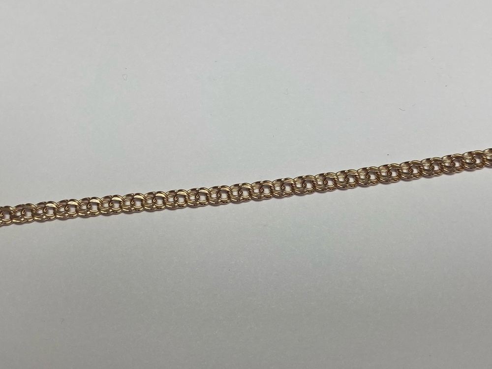 БРАСЛЕТ ПУСТОТЕЛЫЙ Бисмарк (Au 585)