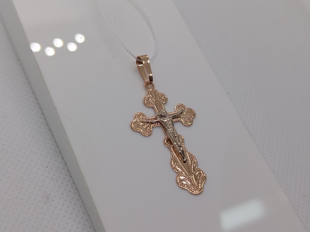 ПОДВЕСКА КРЕСТ без камня (Au 585)