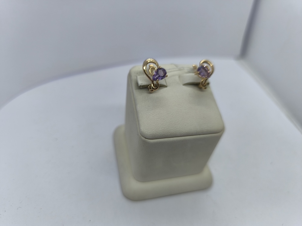 СЕРЬГИ С КАМНЕМ (Au 585)