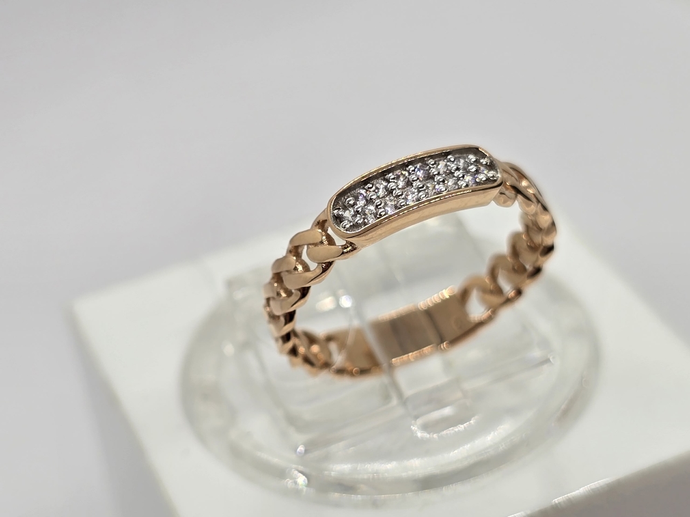 КОЛЬЦО С КАМНЯМИ (Au 585)