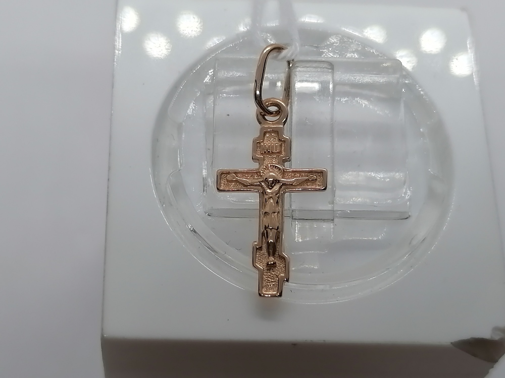 ПОДВЕСКА КРЕСТ БЕЗ КАМНЯ (Au 585)