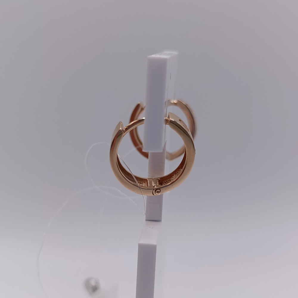 803-02390-10-00-20-00 СЕРЬГИ КОЛЬЦА с камнями (Au 585)