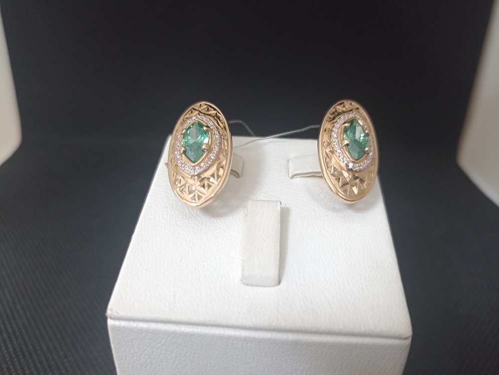 СЕРЬГИ С КАМНЯМИ (Au 585)